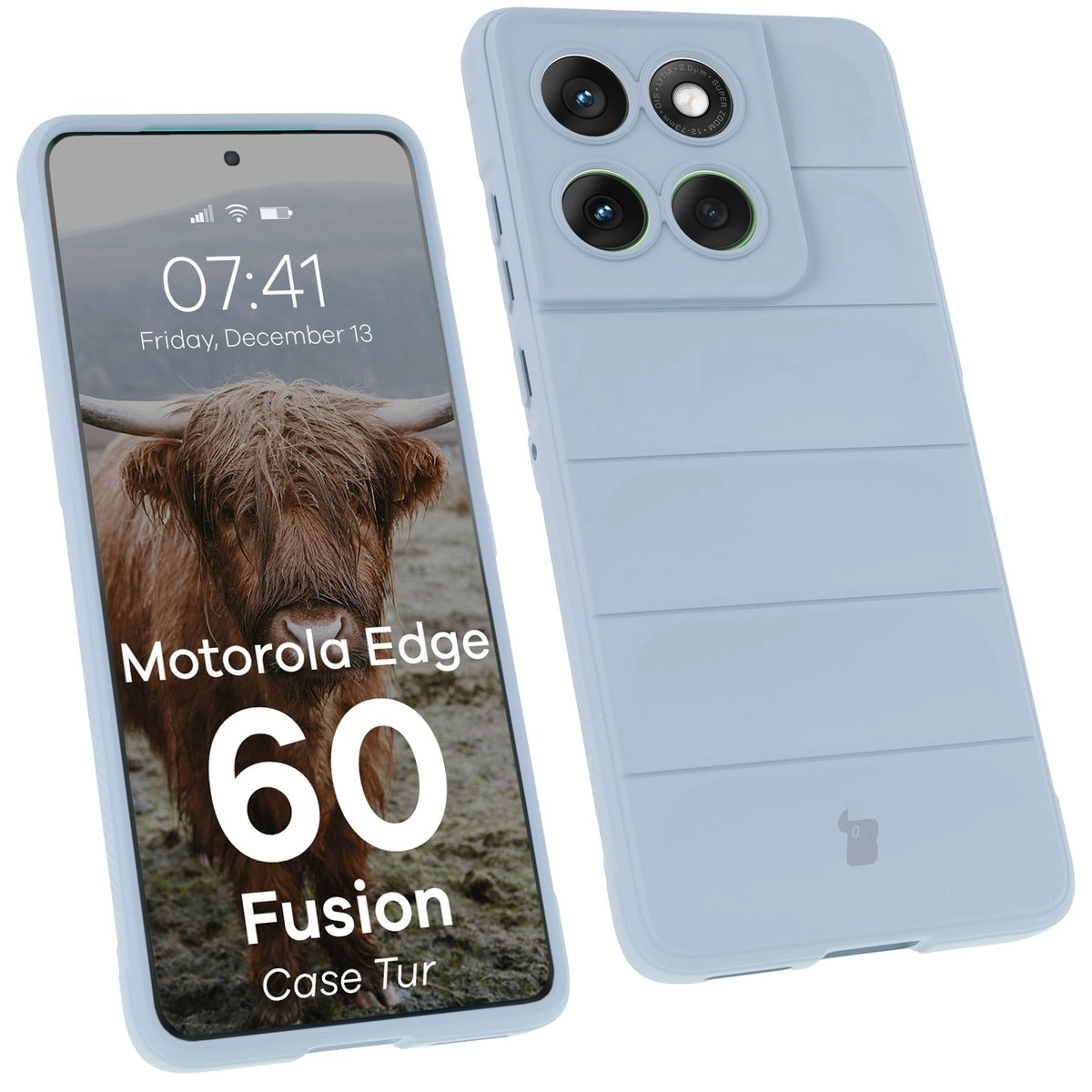 Etui Bizon Tur do Motorola Edge 60 Fusion Jasnoniebieski