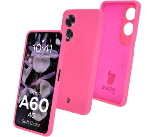 Bizon Silikonowe Soft do Oppo A60 4G Neonowo-różowy