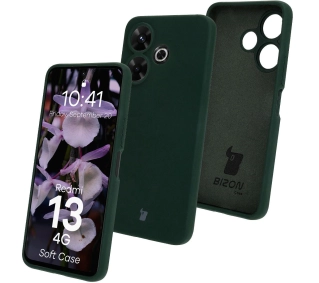 Bizon Silikonowe Soft do Xiaomi Redmi 13 4G Ciemnozielony