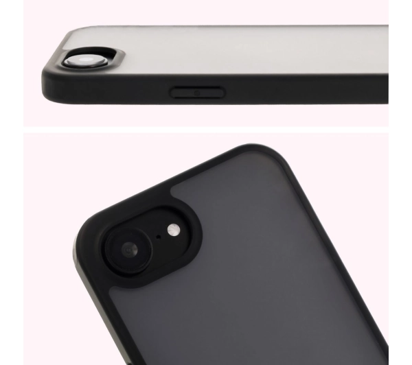 Bizon Angelo do iPhone 16e przydymione z Czarną ramką