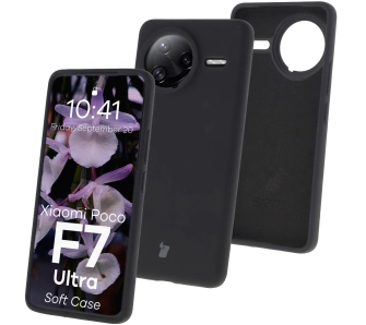 Etui Bizon Silikonowe Soft do Xiaomi Poco F7 Ultra Czarny