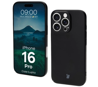 Etui Bizon Łupka do iPhone 16 Pro Czarny