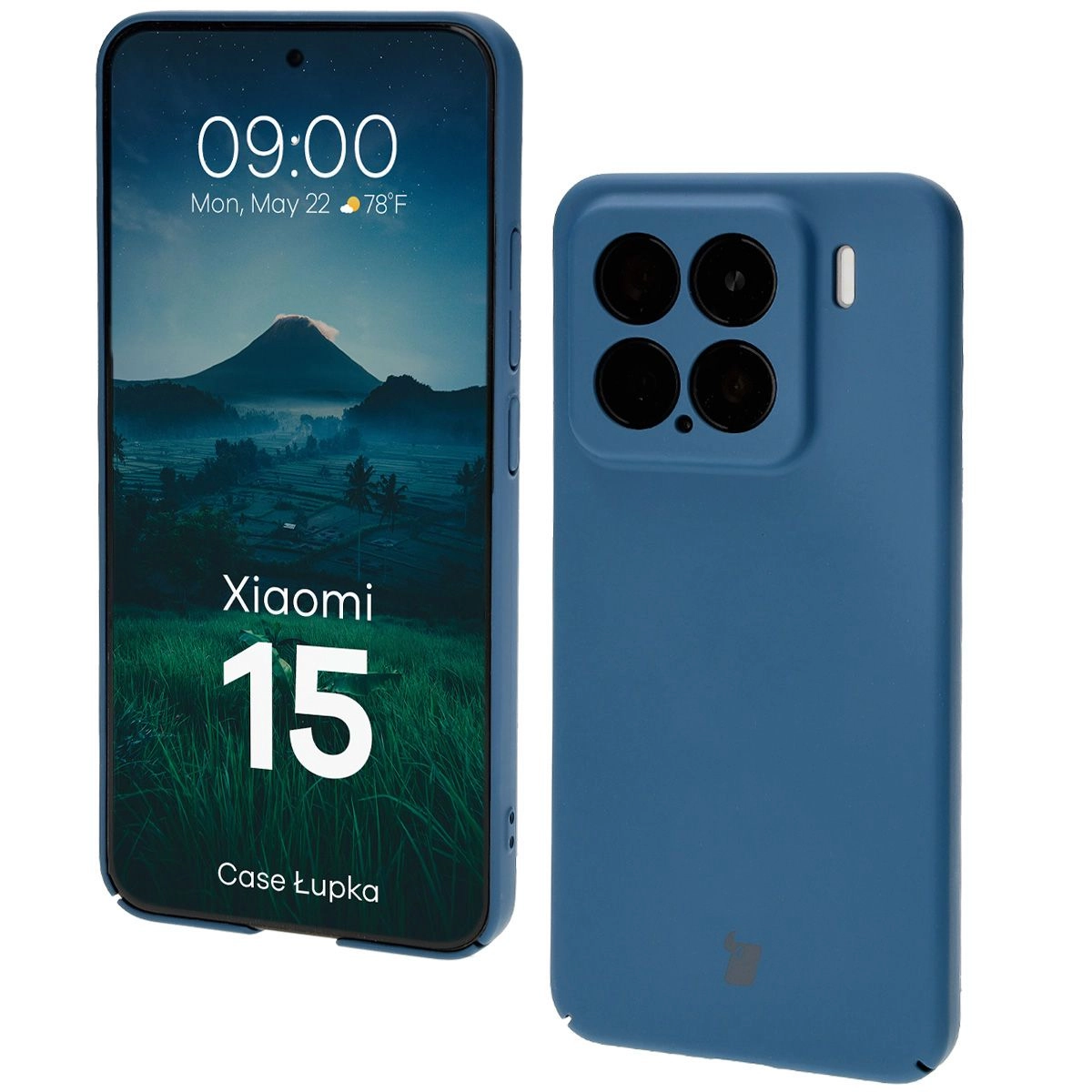 Etui Bizon Łupka do Xiaomi 15 Niebieski