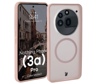 Bizon MatteO z MagSafe do Nothing Phone 3a Pro Przydymione-różowy