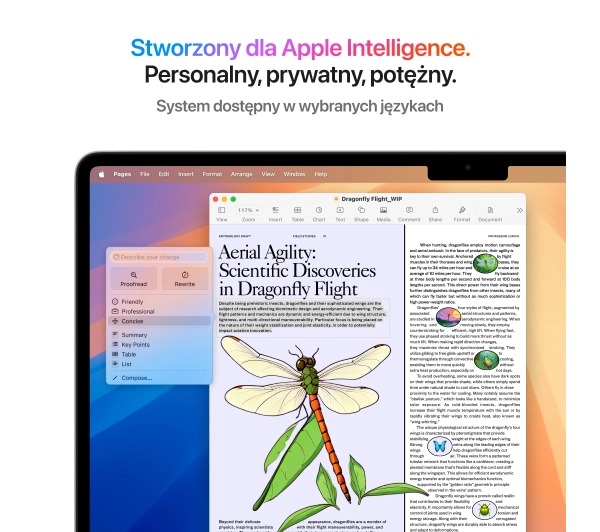 Apple MacBook Air 2025 15,3" M4 16GB RAM 256GB Dysk macOS Księżycowa poświata 70W Funkcje AI - Kup na Raty - RRSO 0%