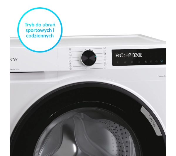 Candy ProWash 500 BR 48SBL6-S Funkcje AI 8kg 1400obr/min Zdalne sterowanie - TRZECI -55%, ALBO 5-TY ZA 1ZŁ - Kup na Raty - RRSO 0%