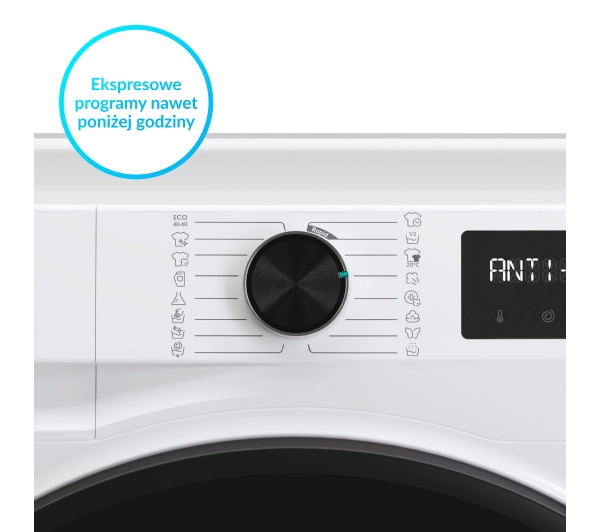 Candy ProWash 500 BR 48SBL6-S Funkcje AI 8kg 1400obr/min Zdalne sterowanie - TRZECI -55%, ALBO 5-TY ZA 1ZŁ - Kup na Raty - RRSO 0%