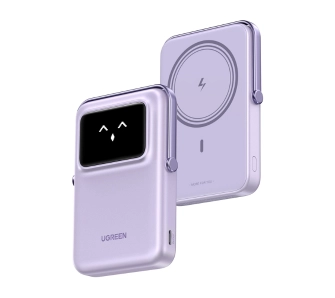 Powerbank UGREEN UNO PB572 Magnetyczny 10000mAh Qi 7,5W Fioletowy