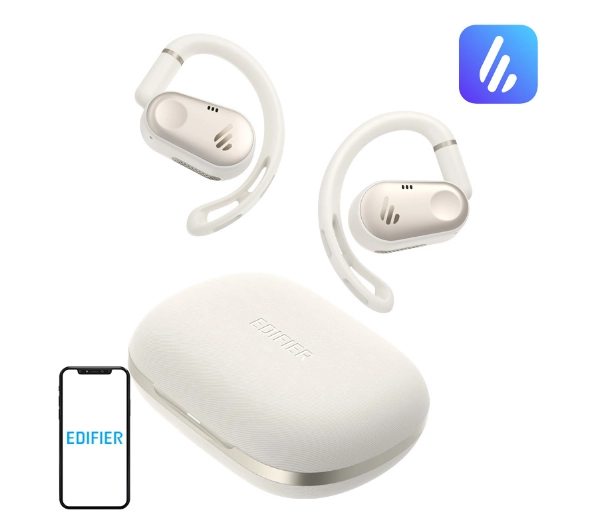 Edifier Comfo Flex Przewodnictwo Powietrzne Bluetooth 5.4 Biały - ⚡ BESTSELLERY ⚡
