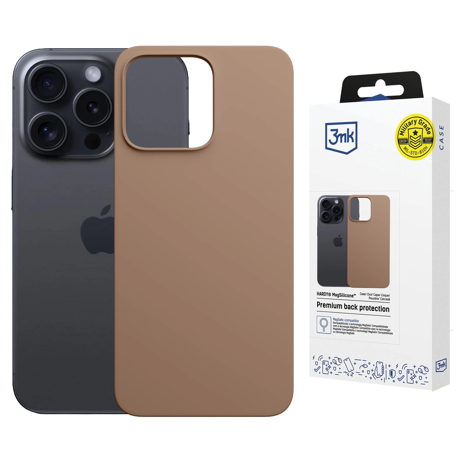 Etui 3mk Hardy MagSilicone Dark Gold do iPhone 15 Pro Max