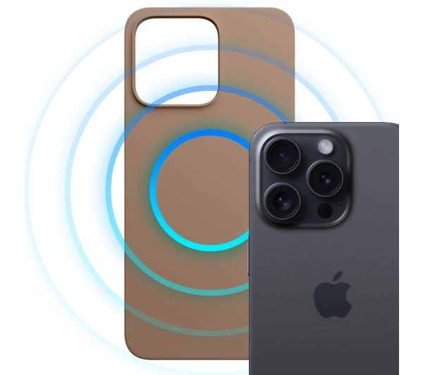 3mk Hardy MagSilicone Dark Gold do iPhone 15 Pro Max