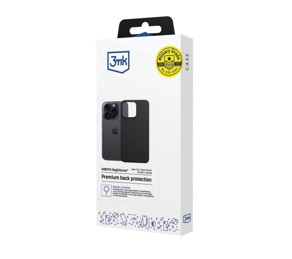 3mk Hardy MagSilicone Graphite do iPhone 15 Pro Max