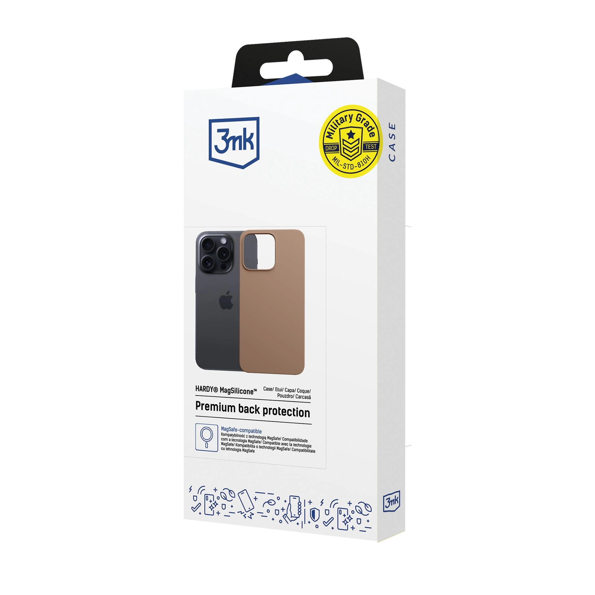 Etui 3mk Hardy MagSilicone Dark Gold do iPhone 15 Pro Złoty