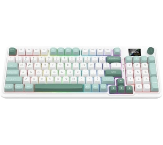 Klawiatura mechaniczna Redragon K719WG Pro RGB Galatin Mint Mambo Biało-zielony