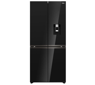 Lodówka Haier HCKR7819DWGB Pełny No Frost Space Fit Czarne szkło Oświetlenie tylnej ściany