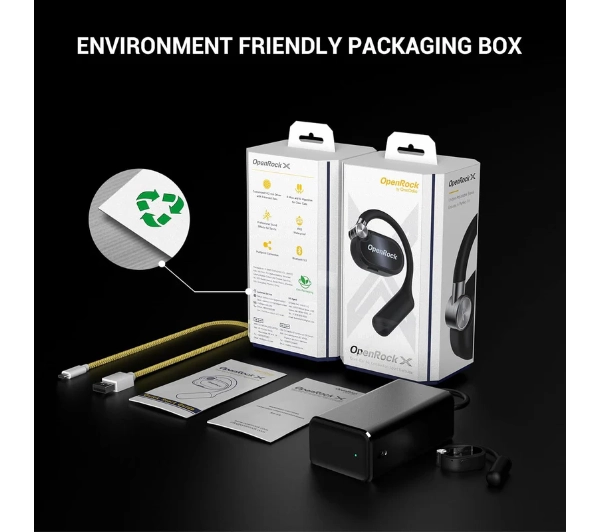 Oneodio OpenRock X Przewodnictwo Powietrzne Bluetooth 5.3 Funkcje AI Czarny - Kup na Raty - RRSO 0%