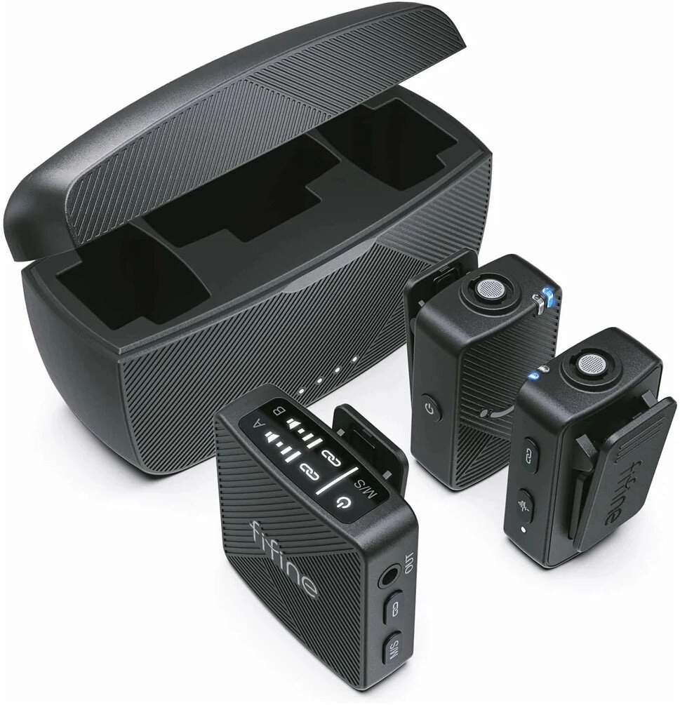 Mikrofon Fifine M9 Bezprzewodowy Pojemnościowy Czarny