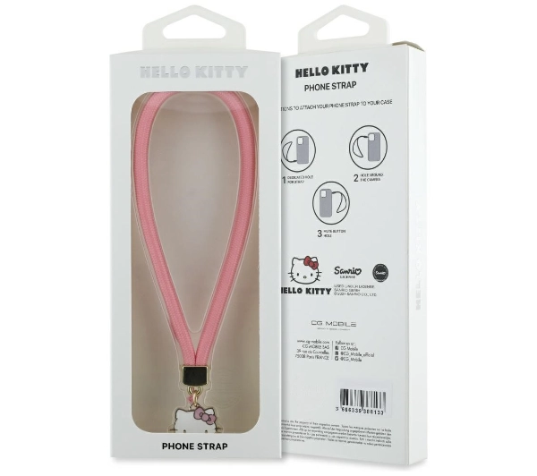 Hello Kitty Nylon Cord Kitty Head Różowy