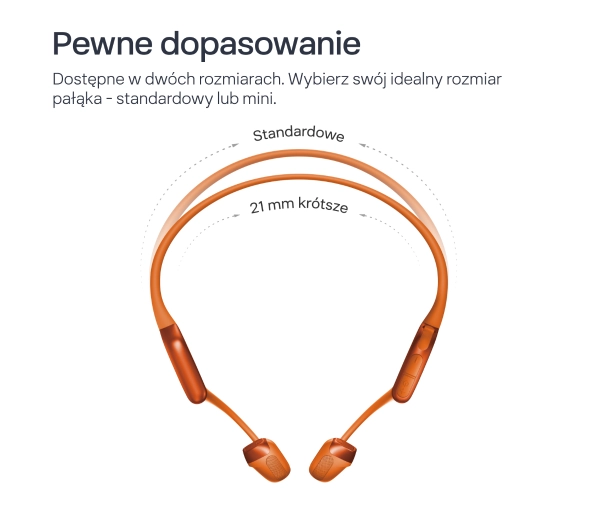 Shokz OpenRun Pro 2 Mini Przewodnictwo kostne Bluetooth 5.3 Pomarańczowy - Kup na Raty - RRSO 0%