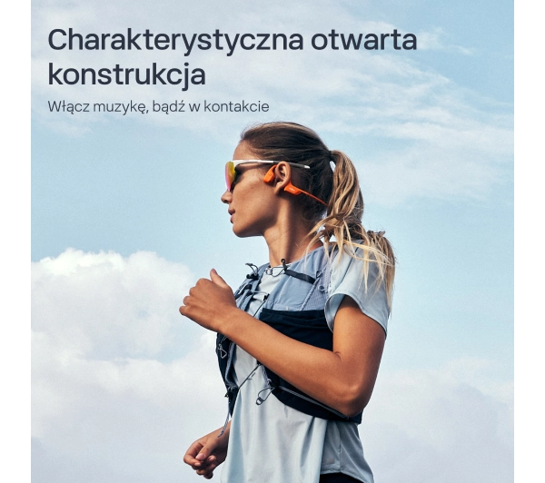 Shokz OpenRun Pro 2 Mini Przewodnictwo kostne Bluetooth 5.3 Pomarańczowy - Kup na Raty - RRSO 0%