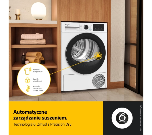 Whirlpool C WD 86M WBS PL Funkcje AI AdaptiveDry 58,6cm 8kg Zdalne sterowanie - TRZECI -55%, ALBO 5-TY ZA 1ZŁ - Kup na Raty - RRSO 0%