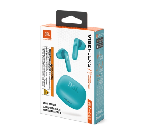 JBL Vibe Flex 2 Teal Douszne Bluetooth 5.3 Niebieski
