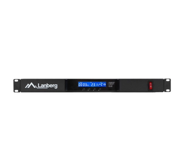 Lanberg AK-1503-B LCD Poziomy 1U z Termostatem do Szaf 19" 4 Wentylatory 230V Czarny - Kup na Raty - RRSO 0%