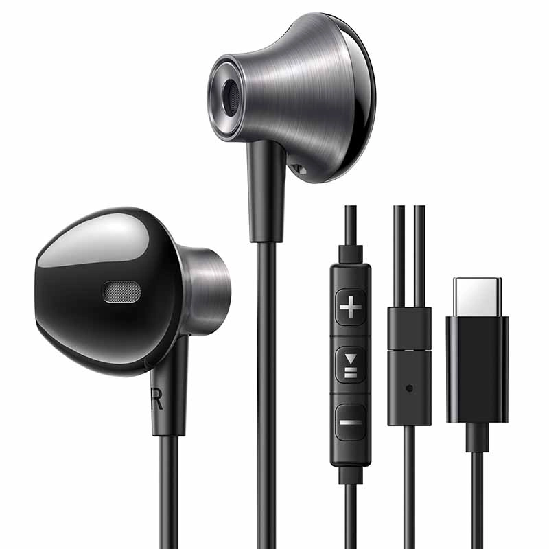 Słuchawki przewodowe UGREEN EP106 Douszne USB-C Mikrofon Czarny