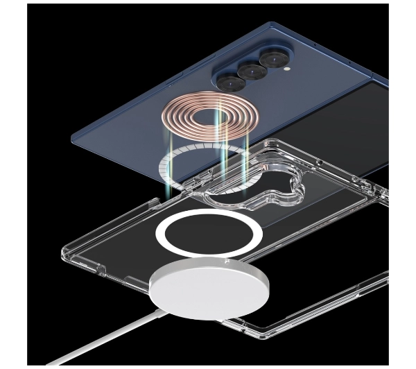 Araree Duple M MagSafe Qi2 do Galaxy Z Fold7 Przezroczysty