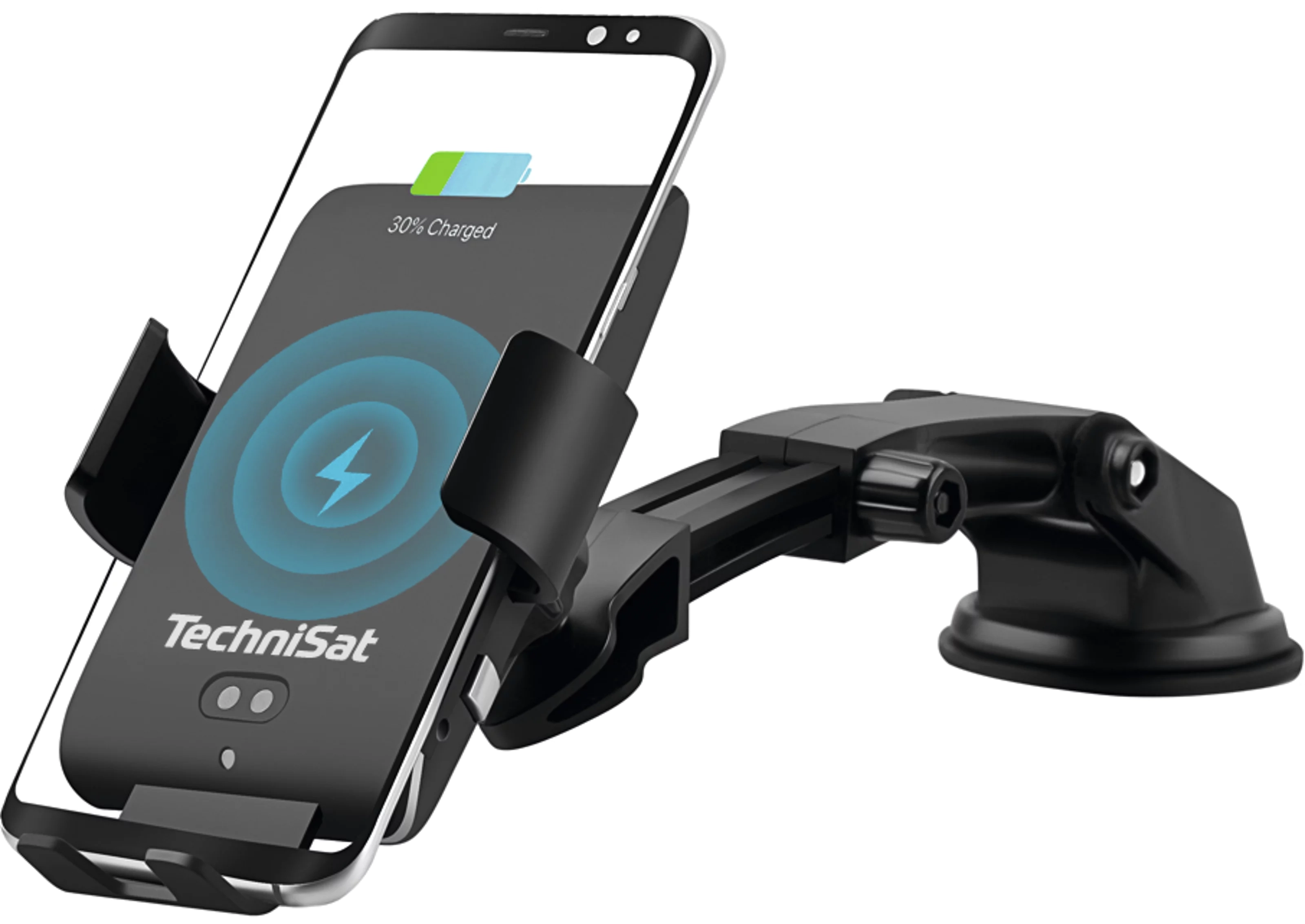 Uchwyt na telefon TechniSat SmartCharge 1 Czarny z ładowaniem indukcyjnym