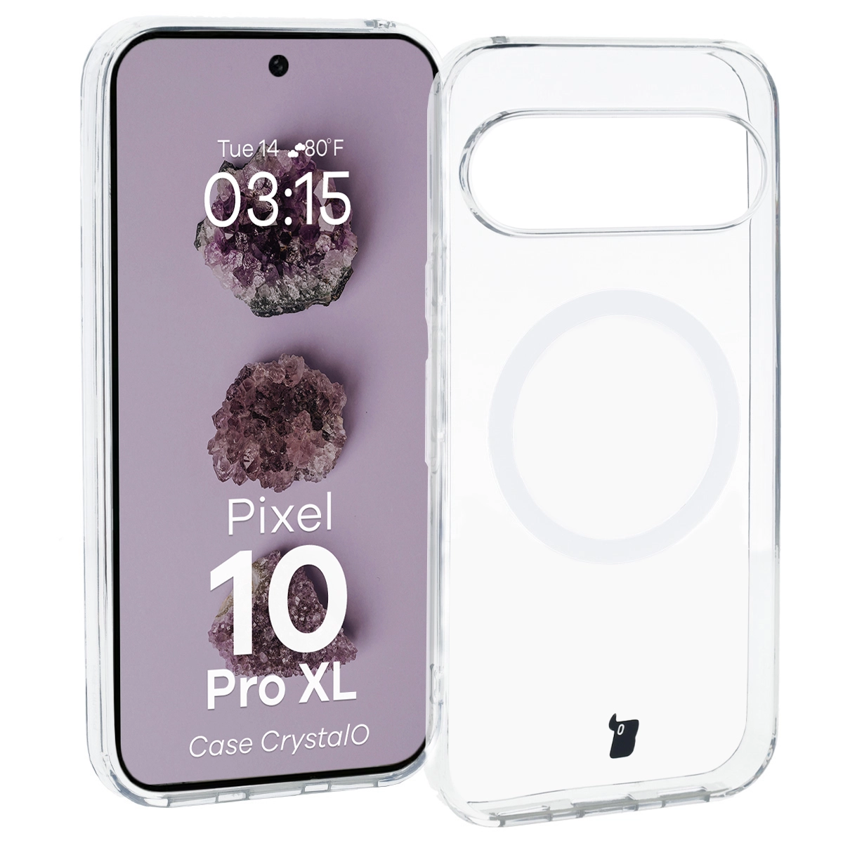 Etui Bizon CrystalO z MagSafe do Google Pixel 10 Pro XL Przezroczyste