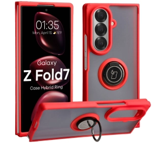 Bizon z uchwytem na palec Hybrid Ring do Samsung Galaxy Z Fold7 Przydymione z Czarną ramką
