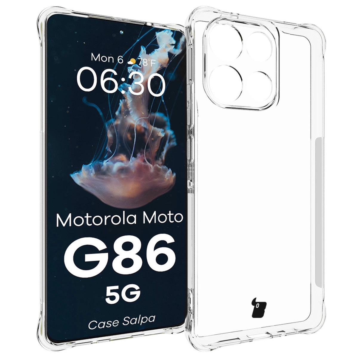 Etui Bizon Salpa do Motorola Moto G86 5G Przezroczysty