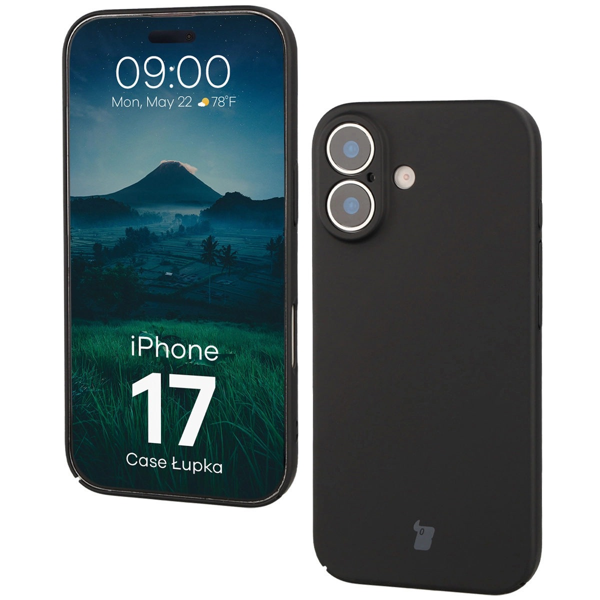 Etui Bizon Łupka do iPhone 17 Czarny
