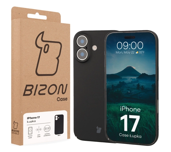 Bizon Łupka do iPhone 17 Czarny