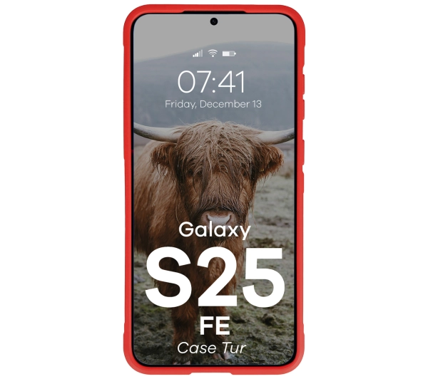 Bizon Tur do Galaxy S25 FE Red Czerwony