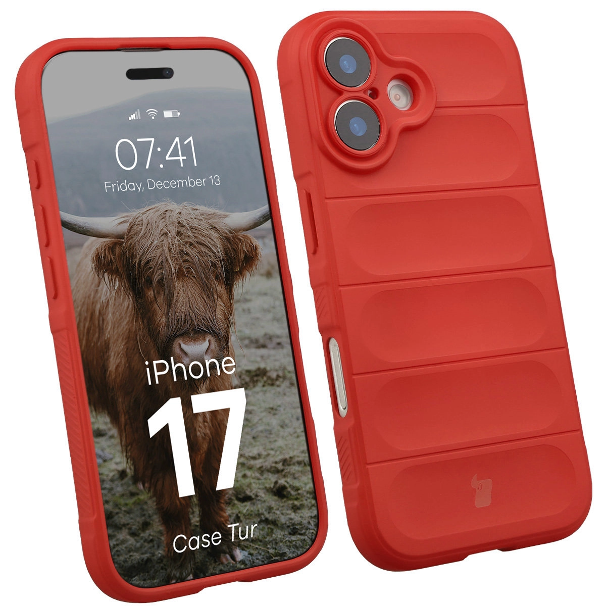 Etui Bizon Tur do Apple iPhone 17 Czerwony