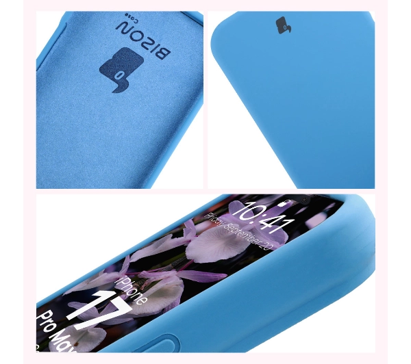 Bizon Silikonowe Soft do Apple iPhone 17 Pro Max Niebieski