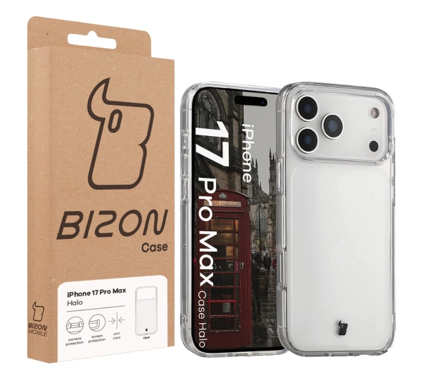 Bizon Halo do Apple iPhone 17 Pro Max Przezroczysty