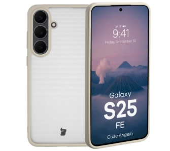 Etui Bizon Angelo do Samsung Galaxy S25 FE z szarą ramką