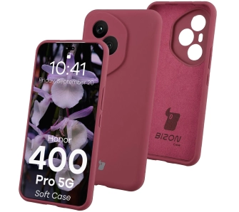 Etui Bizon Soft do Honor 400 Pro 5G Śliwkowy