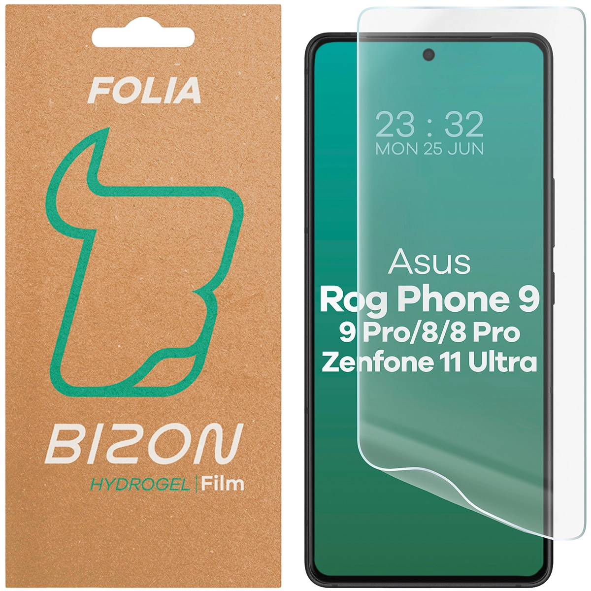 Folia hydrożelowa Bizon na ekran Hydrogel Front do Asus ROG Phone 9/9 Pro/8/8 Pro/Zenfone 11 Ultra 1 sztuka