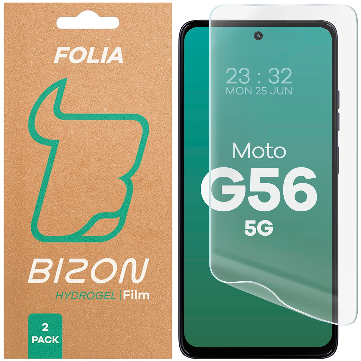 Folia hydrożelowa Bizon na ekran Hydrogel Front do Motorola Moto G56 5G 2 sztuki