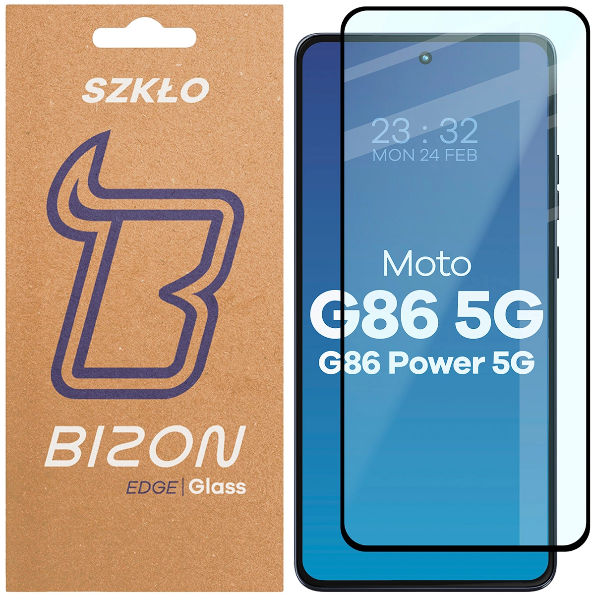 Szkło hartowane Bizon pełne Edge 2 do Motorola Moto G86 5G / G86 Power 5G