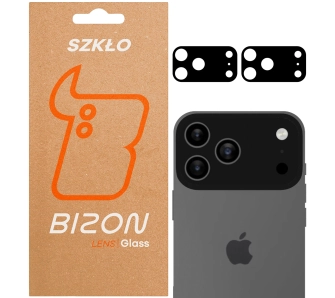 Szkło ochronne Bizon na aparat Silk Lens do Apple iPhone 17 Pro Max czarny 2 sztuki