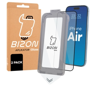 Bizon z ramką do łatwej aplikacji Glass Aplikator do iPhone Air 2szt