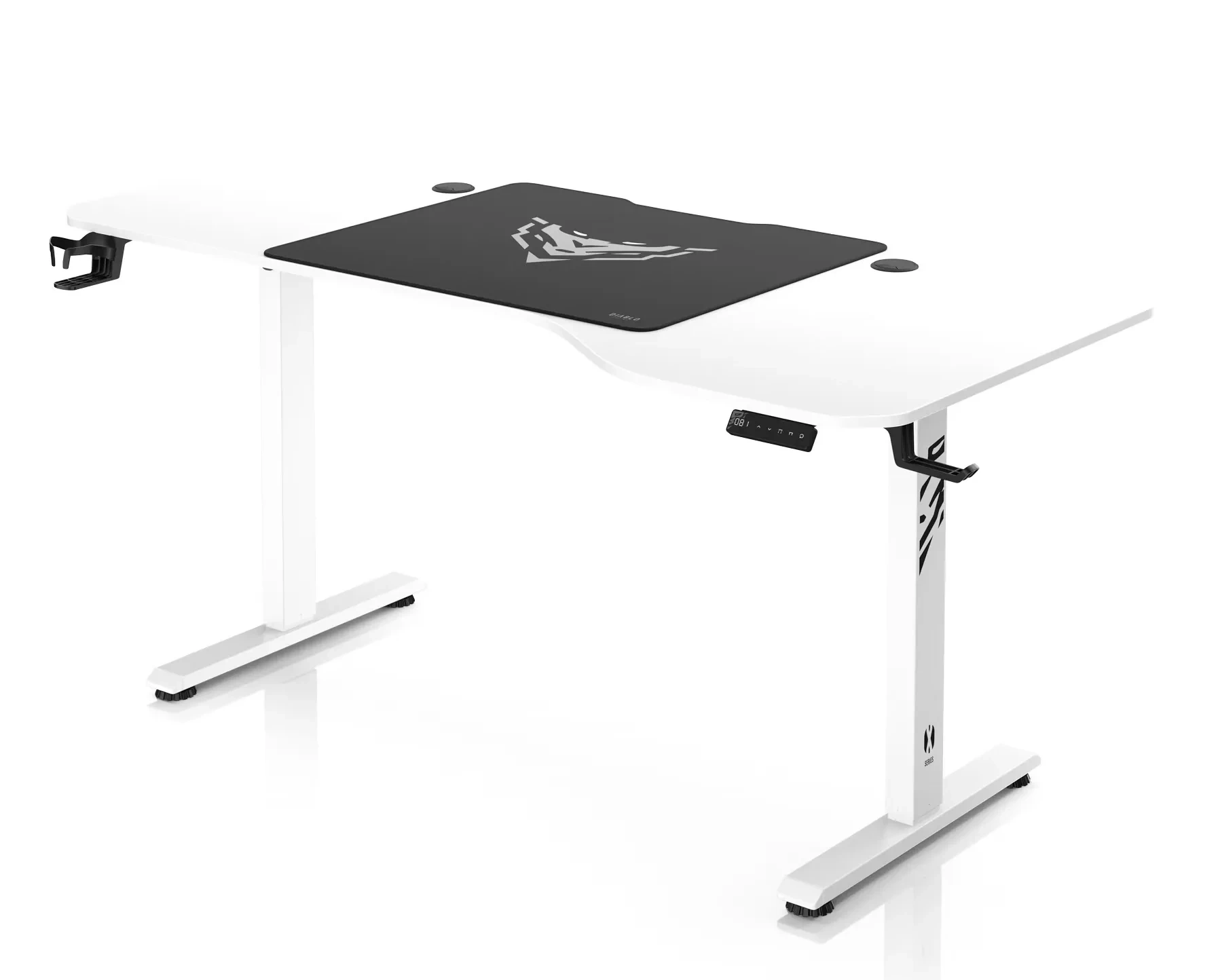 Biurko Diablo Chairs X-Tensio 1600 160cm Regulacja wysokości Biały