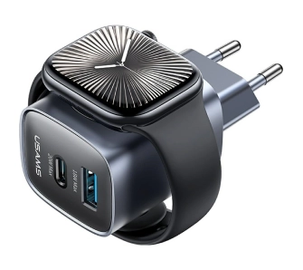 Ładowarka sieciowa USAMS CC293 T67 20W iWatch 1x USB-C 1x USB-A Szary