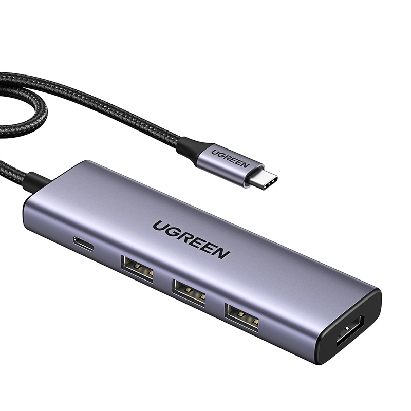 Hub USB UGREEN CM511 HDMI 4K 60Hz 3x USB 3.0 5Gbps PD 100W Srebrny