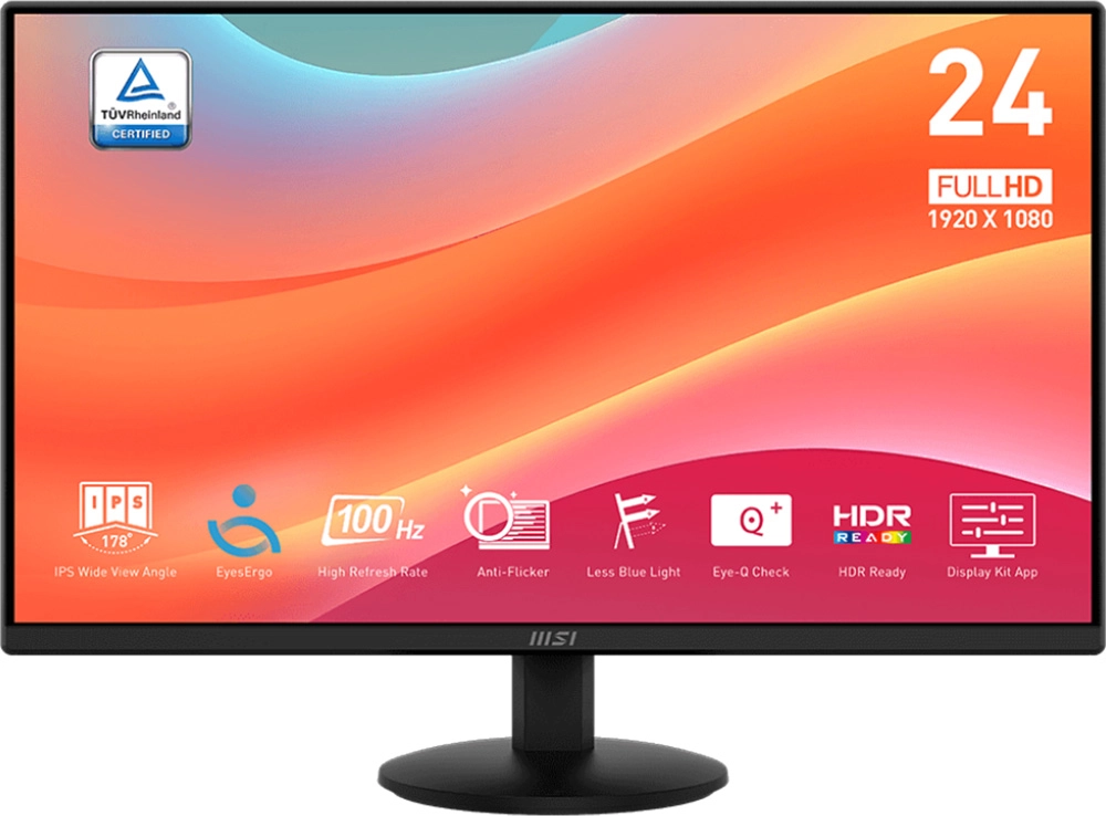 Monitor MSI PRO MP242L 23,8" Full HD IPS 100Hz 1ms MPRT